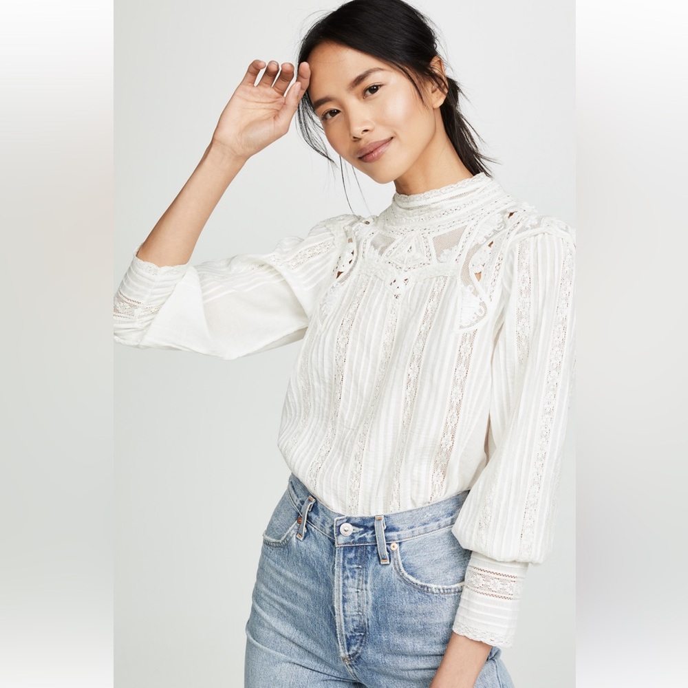 SEA New York Aster Top in Cream, size 8